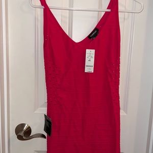 NWT Bebe bodycon pink dress M/L